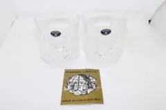 未使用保管品 ボヘミアクリスタル ロックグラス ペア