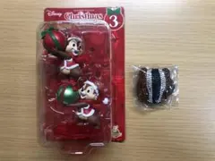 クリスマスオーナメントくじ2025 チップ デールフィギュア　＋　キーホルダー