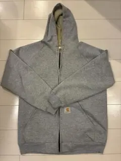 Carhartt グレー 裏起毛フルジップパーカー 大きめ