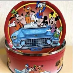 1990年代レトロアンティーク ディズニー キャラクター 空き缶 丸缶 小物入れ