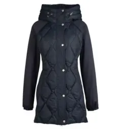 Barbour美品 ネイビー キルティング パッファー ジャケット 9〜11号