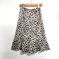 【処分商品です】　a2604　ヒョウ柄 ダルメシアン　フレアスカート