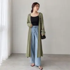 完売商品　ロング丈 カーディガン 長袖のサムネイル