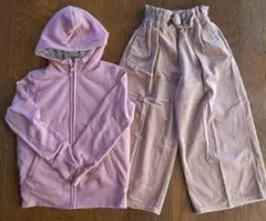 UNIQLO起毛パーカー GUコーデュロイパンツ 150cm 2枚セット