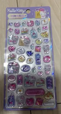 日本未発売　サンリオ ハローキティ ボンボン ドロップ シール 3D 立体