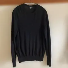 ユニクロ　エクストラファインメリノウール　セーター　黒　M