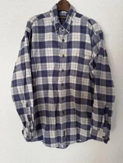 90s Woolrich ネルシャツ 長袖 ネイビーチェック