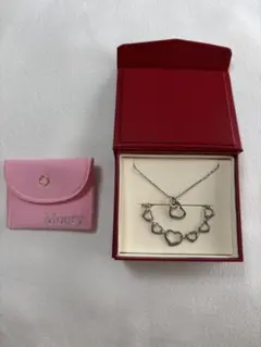 ハートモチーフ シルバー ネックレスセット