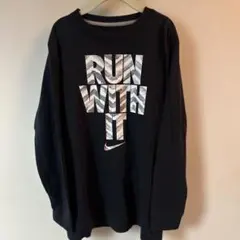 Nike RUN WITH IT 長袖シャツ 黒　子供　M