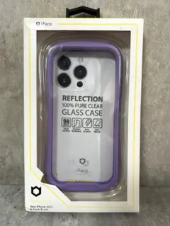 iFace クリアケース iPhone15pro リフレクション　 パープル