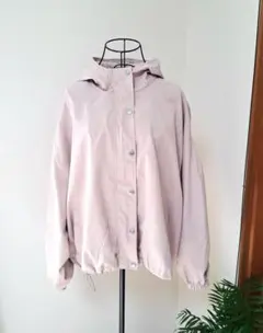 Lutique くすみピンク フード付き ブルゾン L マウンテンパーカー風 春