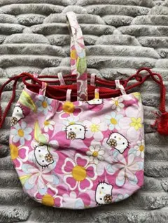 ハローキティ 花柄 小型バッグ