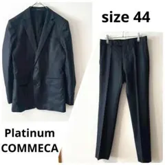 プラチナコムサ▶パンツスーツ サイズ44 濃紺 ウール100% メンズ 上品