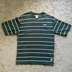 BEN DAVIS オーバーサイズTシャツ X-Large グリーン/ストライプ
