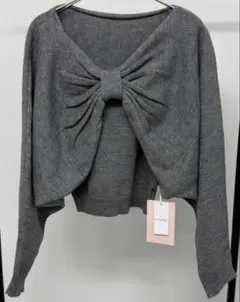 mily bilet マルチwayリボンボレロニットアンサンブルM