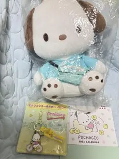 ポチャッコ　サンリオくじ　2等　ぬいぐるみ 5等シリコンキーホルダー　＋オマケ