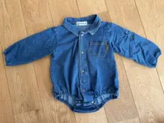 ベビー 80 ロンパース　デニムロンパース　CROISSANCE BEBE