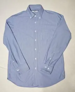 UNIQLO ファインクロス コンフォート ストライプシャツ ブルー S