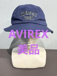 AVIREX アビレックス バケットハット ネイビー ユニセックス 帽子 美品