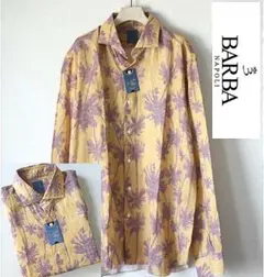新品【BARBA バルバ】麻100％ リネンセミワイドカラーシャツ 43(大きめのサムネイル