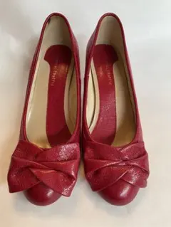 ORiental TRaffic 赤 リボン付き パンプス 中ヒール