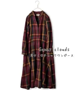 【Sunny clouds】サニークラウズ＊気さくなチェックワンピース＊Мサイズ