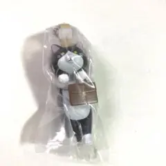 通勤ねこ1 猫 マスコットボールチェーン はちわれ ガチャガチャ