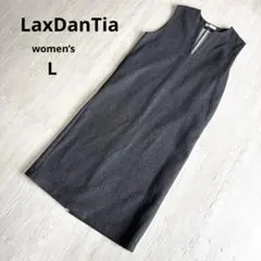 【ラックスダンティア】ワンピース ジャンパースカート ノースリーブ Ｖネック L