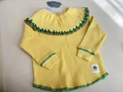新品タグ付　バースデイfutafuta フリル襟トップスイエロー　100サイズ
