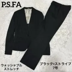 パーフェクトスーツカンパニー パンツスーツ 黒 7号 ウォッシャブル ストレッチ