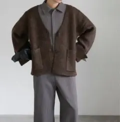 SELECT MOCA・セレクトモカ・ワイドスリーブVネックニットカーディガン