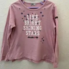 ミキハウス ダブルB長袖Tシャツ 140 ピンク DOUBLE B 星柄　日本製