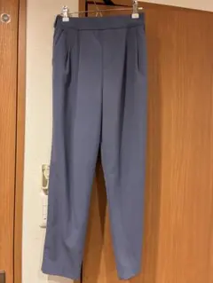 GLOBAL WORK テーパードパンツ ブルー Sサイズ きれいめ オフィス