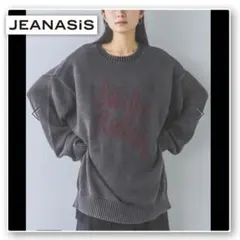 ジーナシス JEANASIS BLURロゴBIGプルオーバー/112620 美品