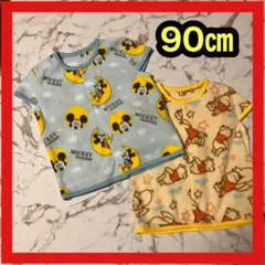 【未使用品】ミッキープーさん2枚セットスリーパーベビー服90 子供服ベビー用品