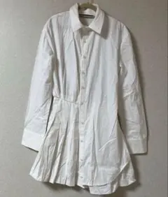 ZARA ホワイト チュニック シャツワンピ XS