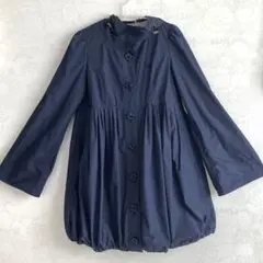 BURBERRY BLUE LABEL フード付きコート 38 ネイビー