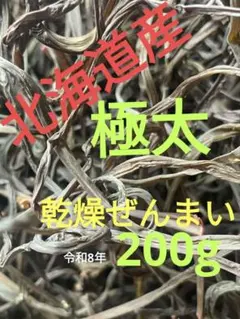 新物8年 徳島産肉厚乾燥ぜんまい 超極太 上物 200g 山菜ゼンマイ 野菜