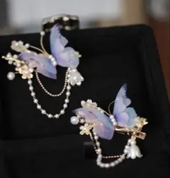 2個セット ヘアピン 蝶 ヘアアクセサリー