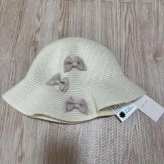 보우 자외선 차단 기능이 있는 쁘띠 메인 밀짚 모자