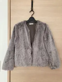 ノーカラージャケット ファー
