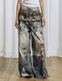 baggy denim graphic design archive 3D