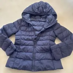 ネイビー フード付き 中綿コート130