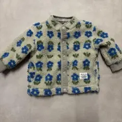 BEAMS mini ボアブルゾン　フリース　花柄ジャケット 90cm