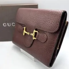 GUCCI グッチ ホースビット がま口 二つ折り財布 レザー ヴィンテージのサムネイル