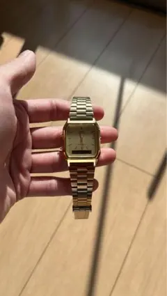 CASIO 腕時計 デジタル 5154 ゴールド - メルカリ