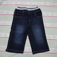 ダークブルーデニムハーフパンツ 140cm