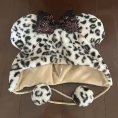 ディズニー ミニー ファンキャップ ヒョウ柄 茶色