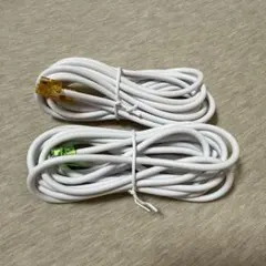 ホワイト モジュラーケーブル グリーンコネクタ3m 2個セット