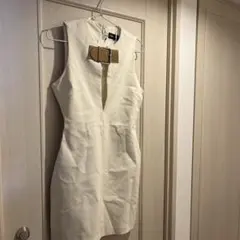 ZARA ホワイト ノースリーブ ワンピース ベルト付き　新品未使用